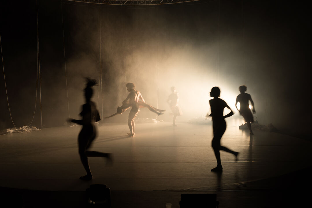 mensen die dansen in een rookwolk